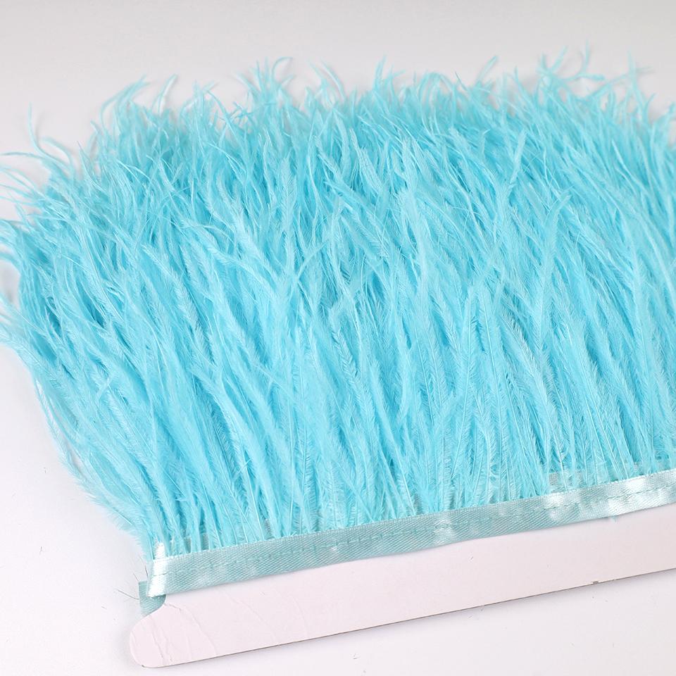 Ostrich Feathers Trim 13-18 CM Plumes on Ribbon Selvage For DIY Wedding Sewing in Dress Decoration Crafts Accessories Wholesale