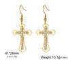 Cazador Clear Zircon Cross Earrings for Women Stainless Steel Christian Earrings Jesus Jewelry Valentine Gift 2026 Wholesale New