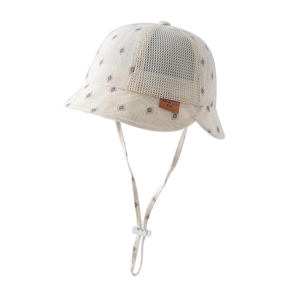 Summer Baby Mesh Breathable Bucket Hat Cute Dot Striped Print Sun Visor Cap for Toddler Boys Girls Outdoor Thin Infant Fisherman Caps