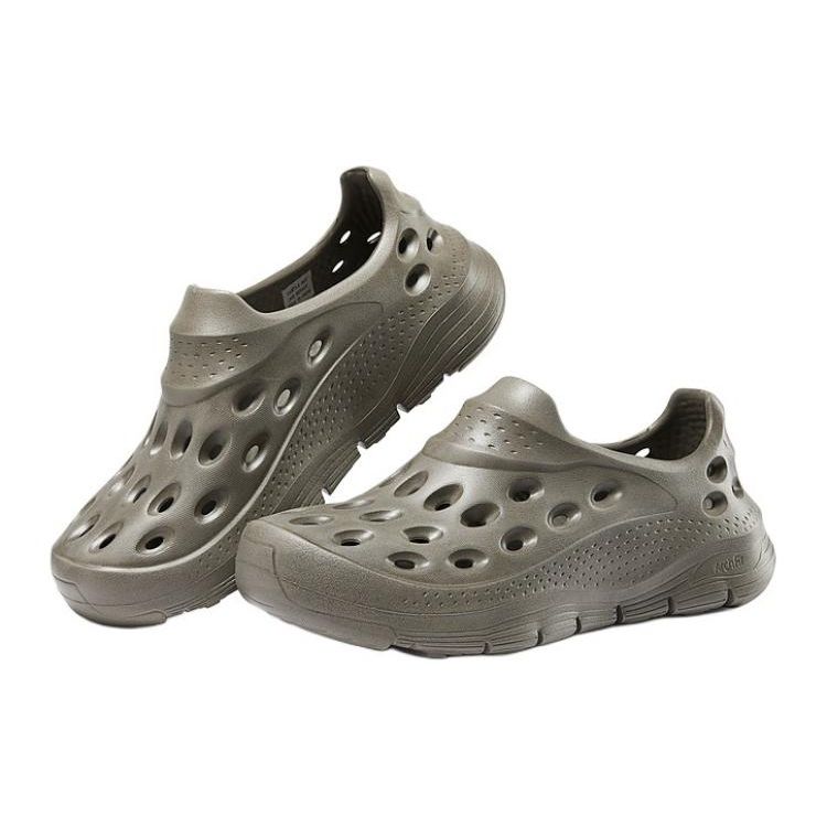 Skechers Foamies Trwałe Amortyzujące Gruba Podeszwa Klapki Męskie klapki Ciemnoszaro-Brązowe 243242-DKTP