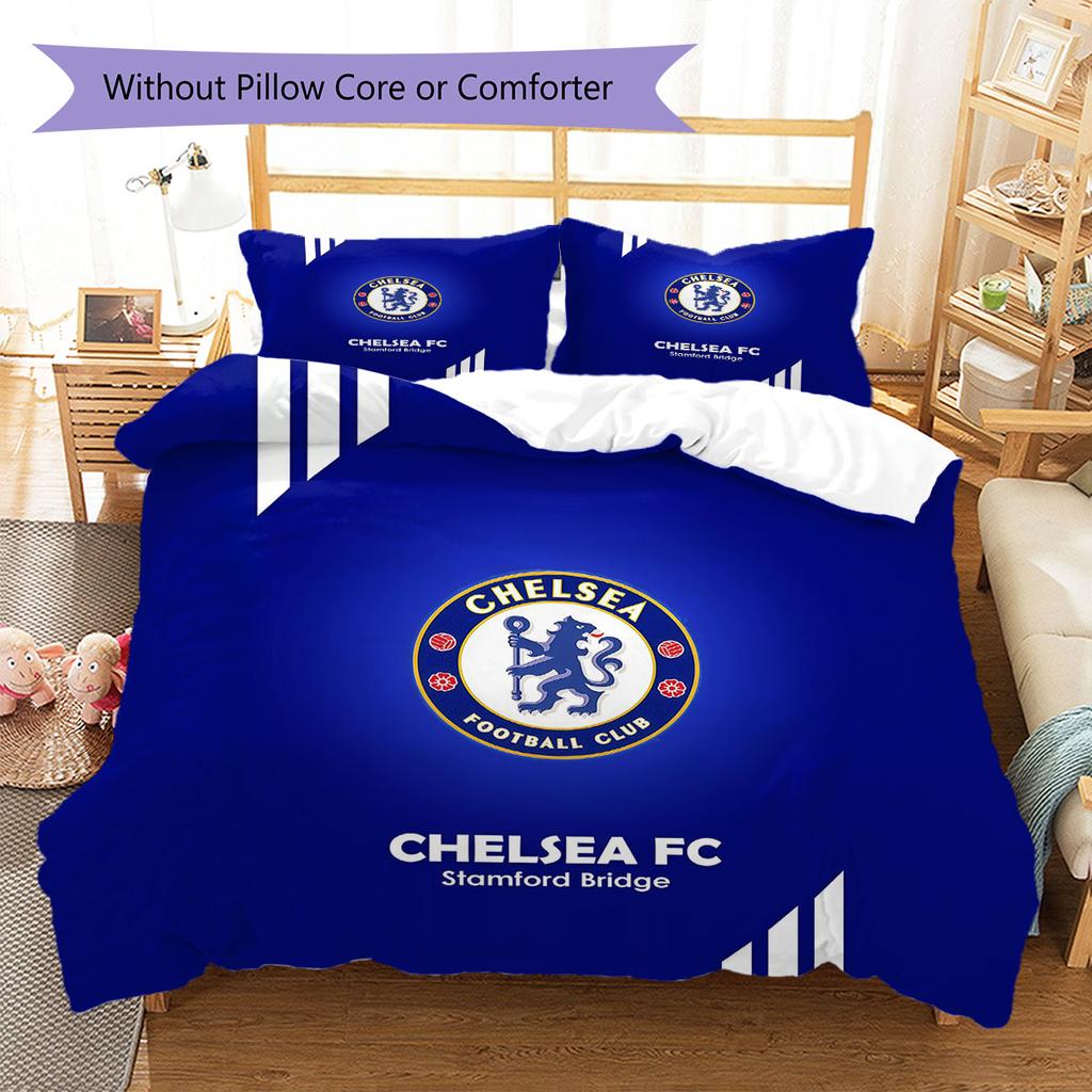 Chelsea F Pattern Bedding,Quilt Set Quilt Cover Pillowcase Home Birthday Gift(1 * Duvet Cover + 2 * Pillowcase, Without Core)