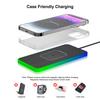 New atmosphere lamp car ultra-thin wireless charger 15W Car Fast Charging Pad