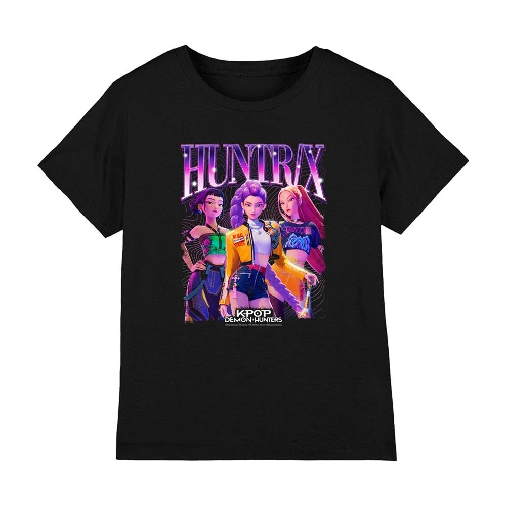 K-Pop Demon Hunters Huntrix Bootleg Kids T-shirt, Black 160