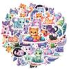 35pcs Kawaii Cat Meow Stickers Aesthetic Colored Decoration Scrapbooking Hand Accounting Graffiti Decals Supplies
