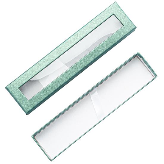 Exquisites Federmäppchen-Futterdesign Papier Sichtbares Transparentes Fenster Stifte Geschenke Etui für Täglich