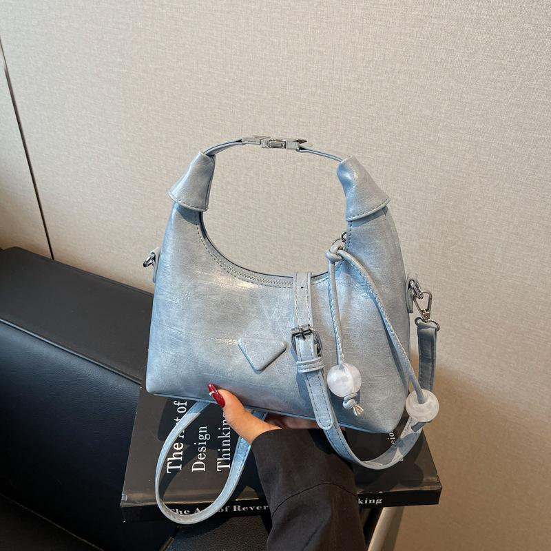 

Простая маленькая сумка для ношения в руке, женская новая модная и универсальная сумка-мессенджер для повседневного сочетания, сумка-пельмень синий