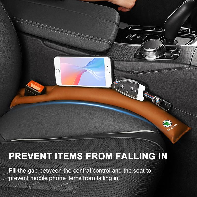1/2Pc Car Seat Gap Filler Side Seam Plug Strip Leak-proof Filling Strip For Skoda Octavia Superb Rapid Kodiaq Karoq Fabia Kamiq Roomster Citigo