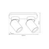Andy Ceiling Lamp 2Xgu10 White + Gold