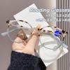 Mirad Color Reading Glasses Trendy Anti Blue Light High-definition Presbyopia Glasses Clear Lens Round Frame Far Sight Glasses