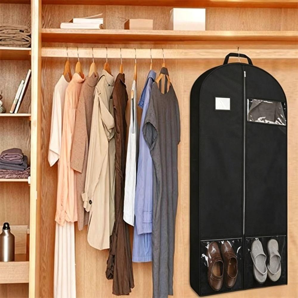 Heavy Duty Travel Garment Bags Dustroof Non-Woven Hanging Garment Suit Bag Clothes Protection