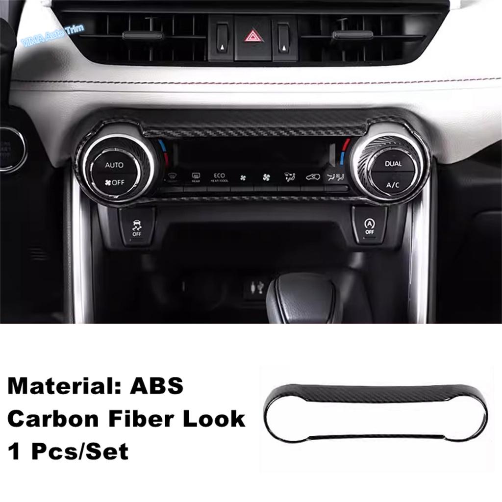Air Conditioning Knobs Control Panel Fan Speed Button Cover Trim For TOYOTA RAV4 RAV 4 XA50 - 2024 ABS Kit Accessories