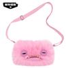 Borsa a tracolla peluche mostro denti brutti divertente Giocattolo animale di peluche stropicciato Regalo di compleanno carino strano per bambini