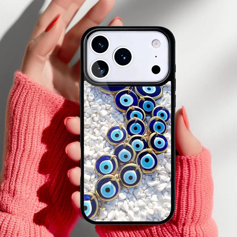 Evil Eye Phone Case for iPhone 17 16 15 14 13 Pro Max Back Cover for 12 11 Pro Coque