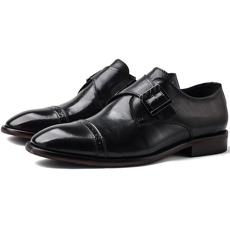 

Модная деловая обувь из натуральной кожи, удобные высококачественные нескользящие лоферы, обувь для ходьбы на открытом воздухе, новая мужская повседневная офисная обувь 2025 года 36 чёрный