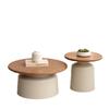 Dundru Cream Style Nordic Round Coffee Table Set
