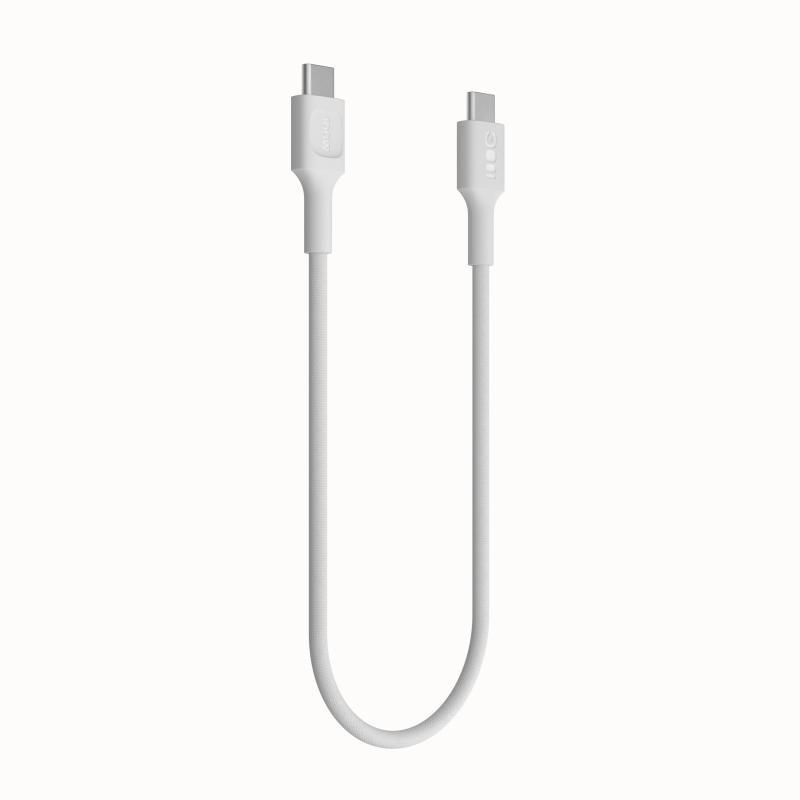 KABEL USB-C / USB-C Greencell PowerStream 30cm PD 100W hvid med fletning