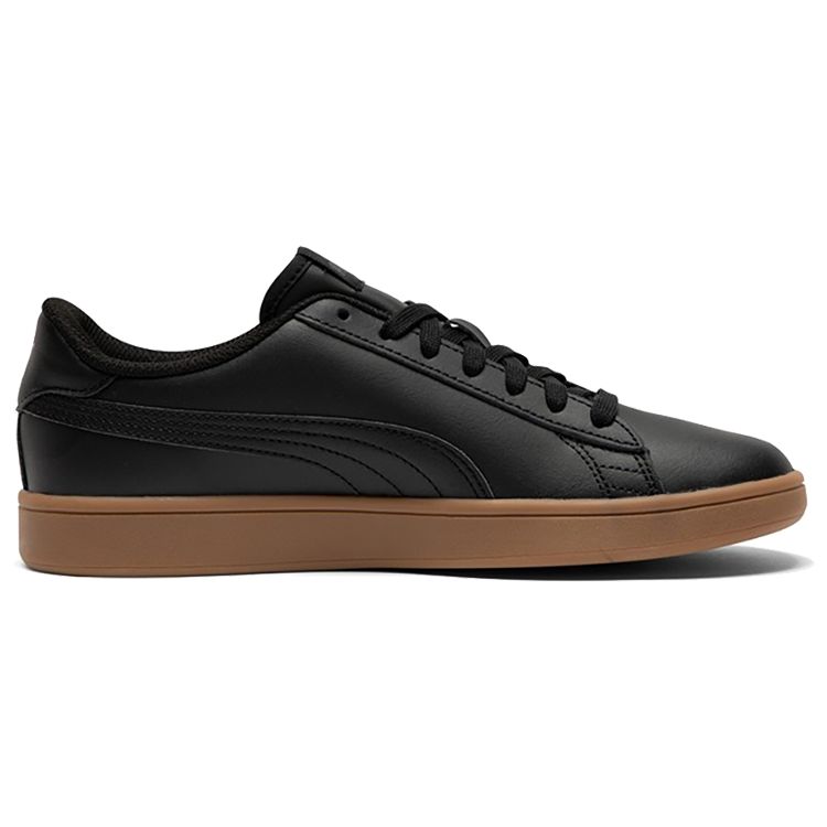 Puma Tênis Cano Baixo Smash V2 Tênis Unissex Preto Marrom 365215-12