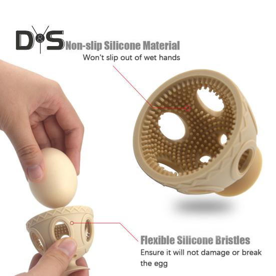 Silicone Egg Brush Portable Egg Washer Reusable Egg Scrubber Egg Cleaning Brush Silicone Egg Cleaner
