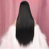 Peluca cabello negro liso largo 100 cm cosplay anime manga gorra gruesa