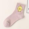 Unisex Cute Cartoon Dancing Yellow Duck Socks Hip Hop Cool Hipster Socks Cotton Art Funny Socks Tide Pet Elf Casual Sox
