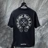 8702 CHROME HEARTS Summer New High Quality Cotton Round Neck Loose Large Size Men's and Women's T-shirt Couple T-shirt