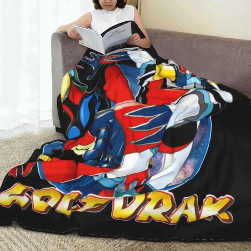 Goldorak Ufo Robot Grendizer Blanket Coral Fleece Plush Summer Air Conditioning Super Warm Throw Blanket for Sofa Office Quilt