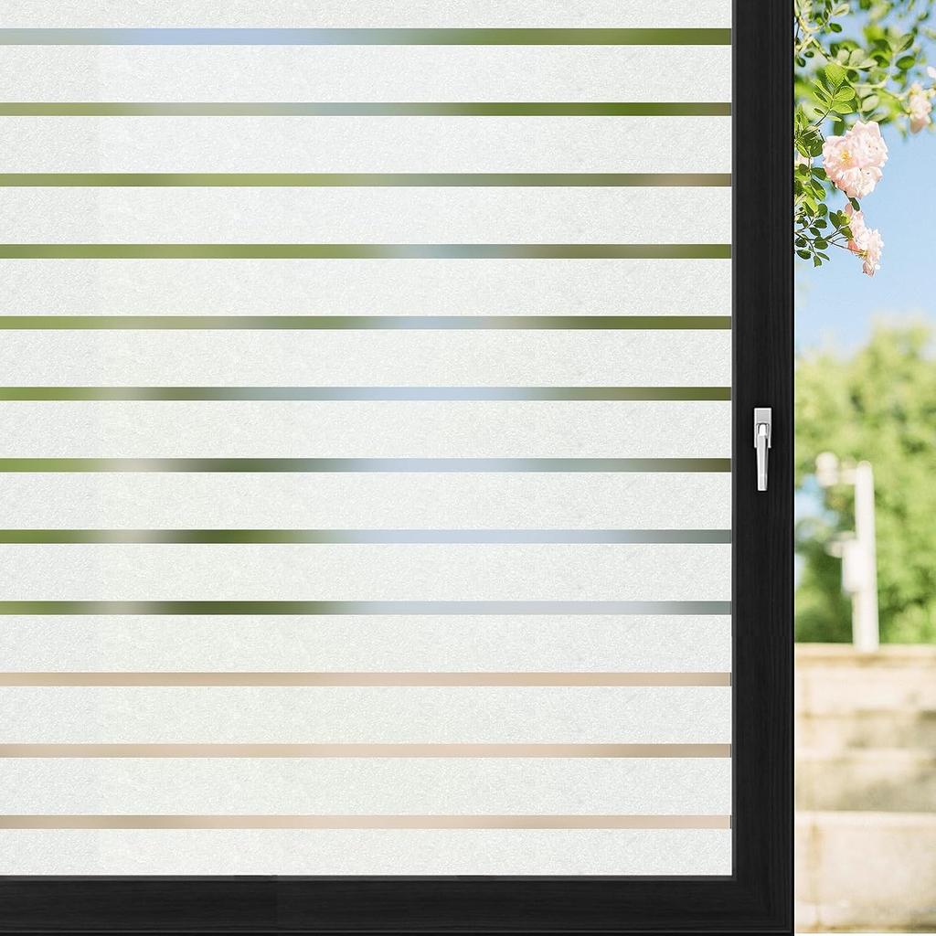 Frosted Striped Cellophane Office Partition Glass Film Balcony Decorative Window Sticker Semi-perspective Glass Film