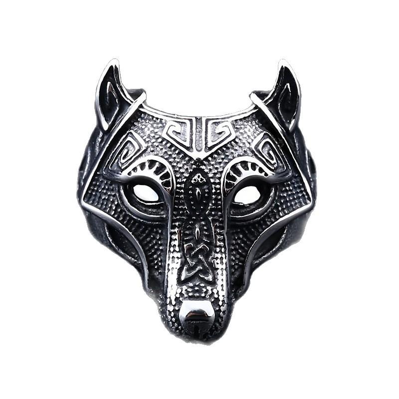 New Jewelry Wolf Head Ring Men's Trendy Hip-hop Domineering Trendy Jewelry Single Ring