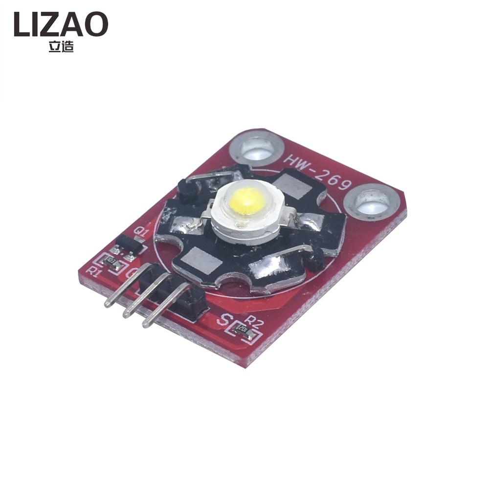 LIZAO 1W High-Power LED Module, Multi-Color (White/Red/Yellow/Blue/Green/Purple) Light Board for Arduino and Lighting Projects