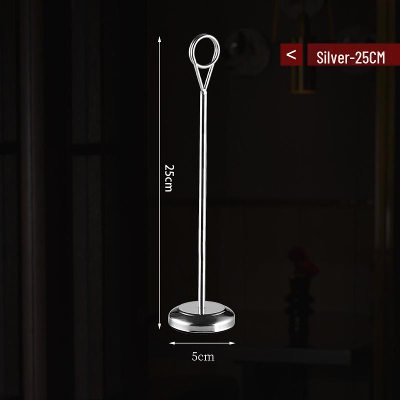 Stainless Steel Table Card Holder - Menu, Seat Number, Business Card Clip for Restaurant, Wedding, Banquet, Hotel.
