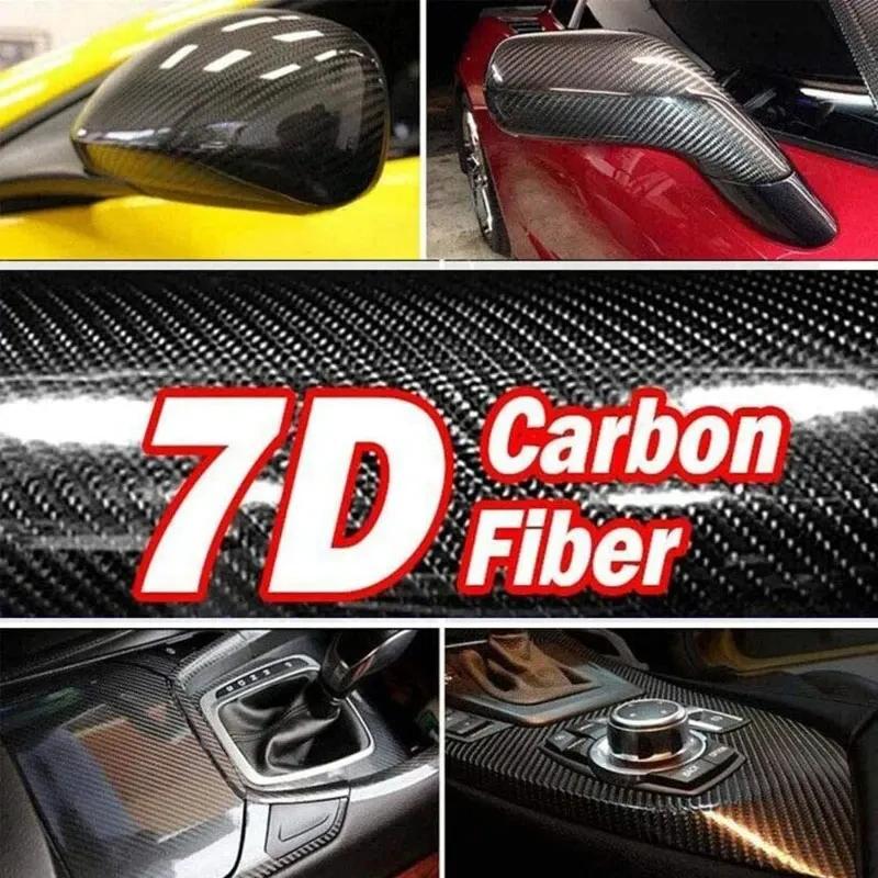 30x152cm 7D Car Carbon Fiber Roll Film Stickers Auto Interior Styling DIY Vinyl Film Decorative Decal Motorcycle Car Accessories