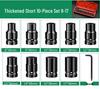 Extended Electric Hex Socket Hand Drill and Impact Wrench Tool Set