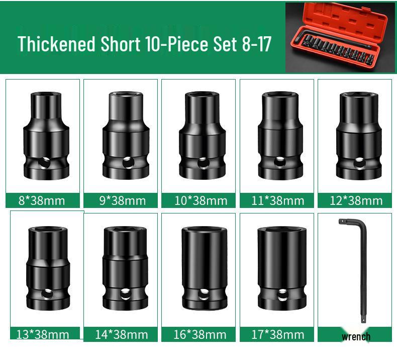 Extended Electric Hex Socket Hand Drill and Impact Wrench Tool Set