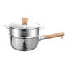 Stainless Steel Saucepan with Steamer & Stockpot Set, Includes Lid, Durable Cooking Pot for Kitchen Use