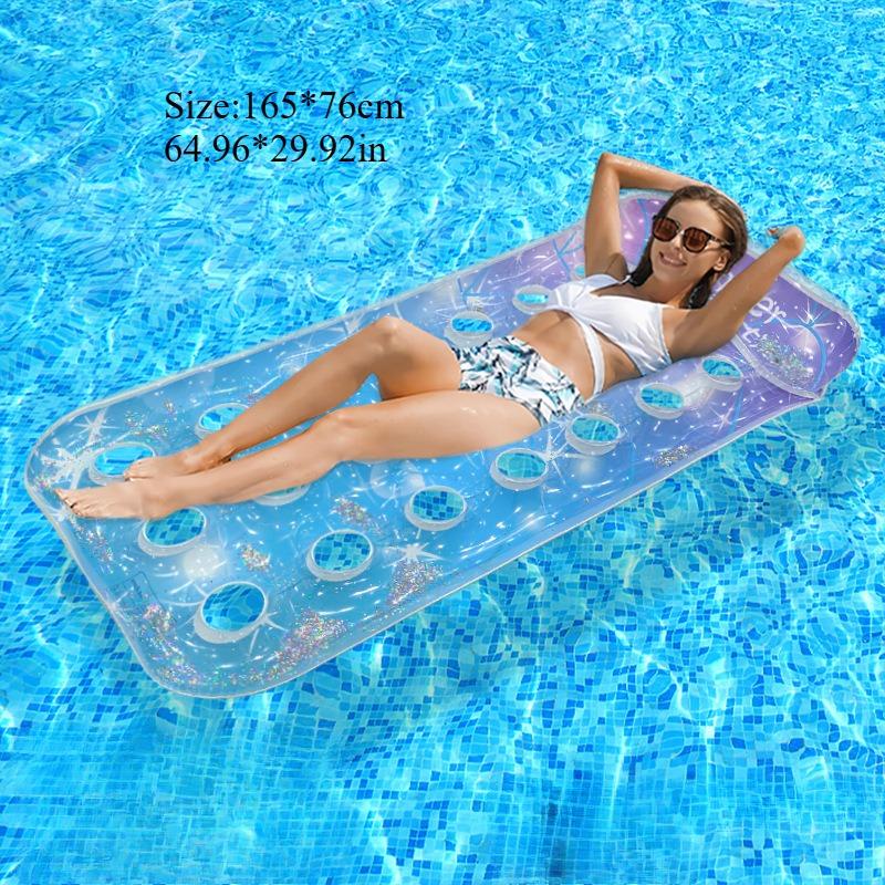 Versatile Inflatable Pool Foldable Water Hammock Lounger for Adults, Ideal for Swimming Pool, Beach, Water Activities