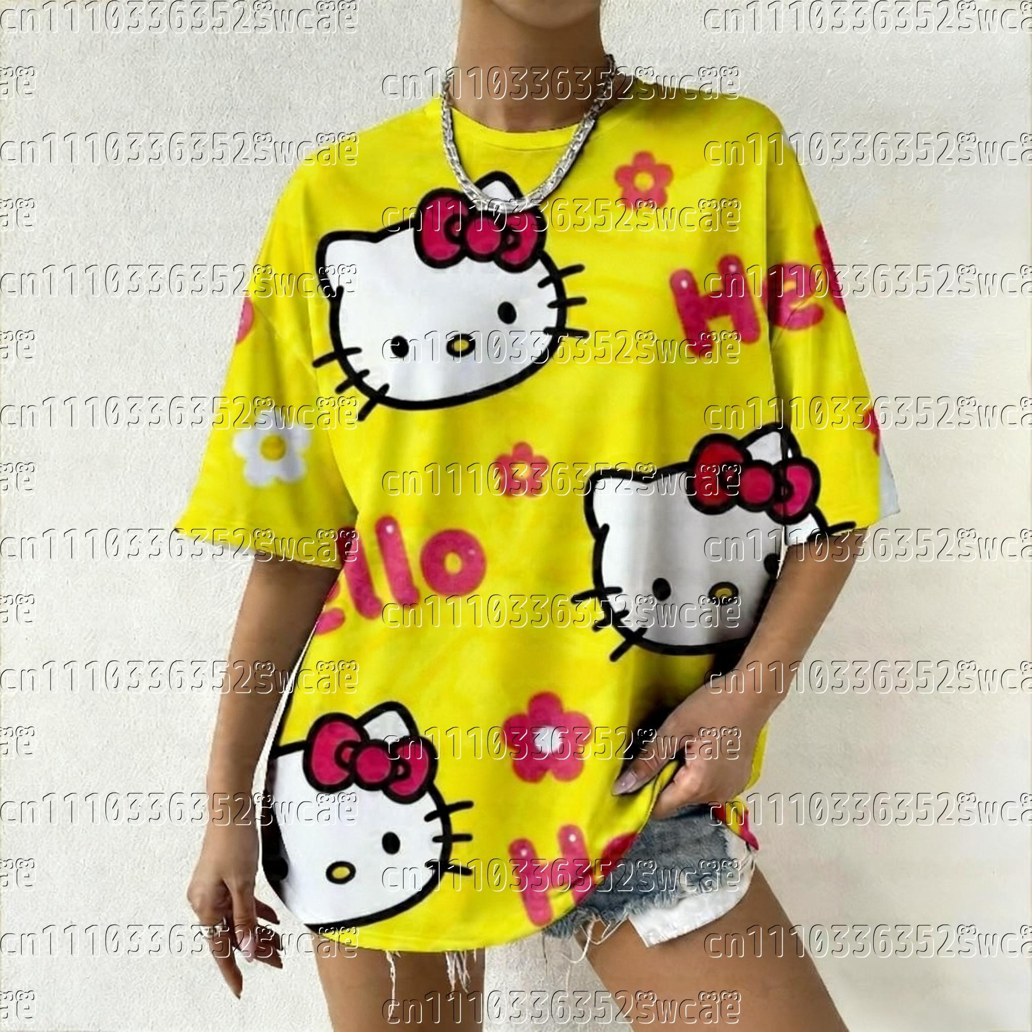 

American street style summer T-shirt, plus size adult top, casual, fashionable and versatile short-sleeved. XXS