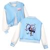 5599 Kids Girls Lily Lovebraids Printed Casual Button Long Sleeves Baseball Jacket Coat
