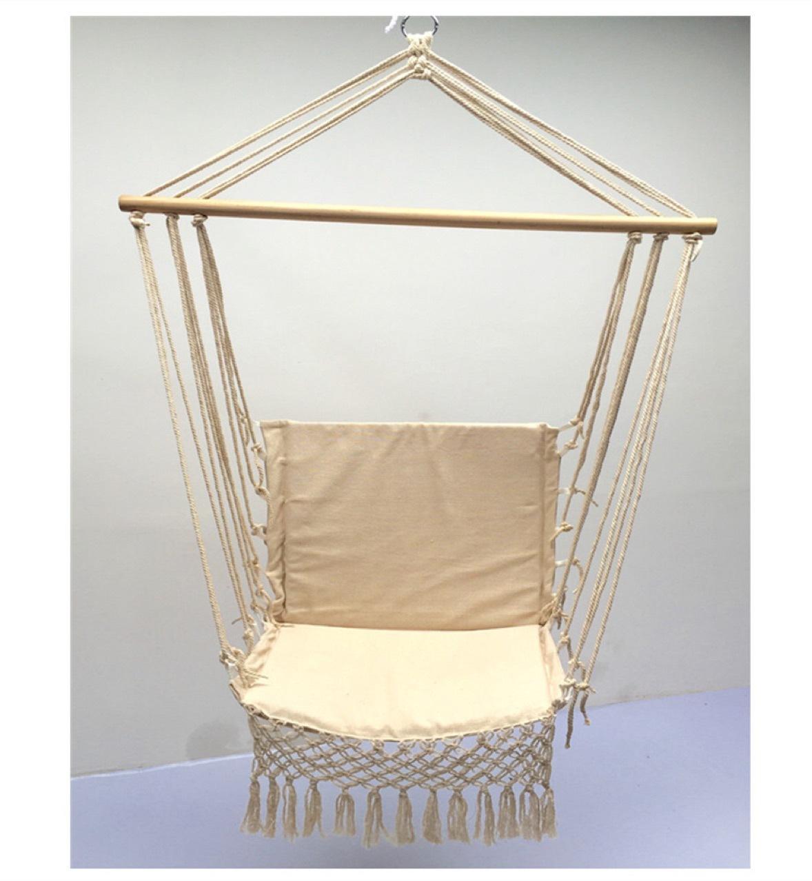 

Открытый скандинавский интерьер, кресло-гамак, домашний сад, качели, подвесной гамак с кисточкой, мебель, домашнее кресло для общежития с деревянным стержнем