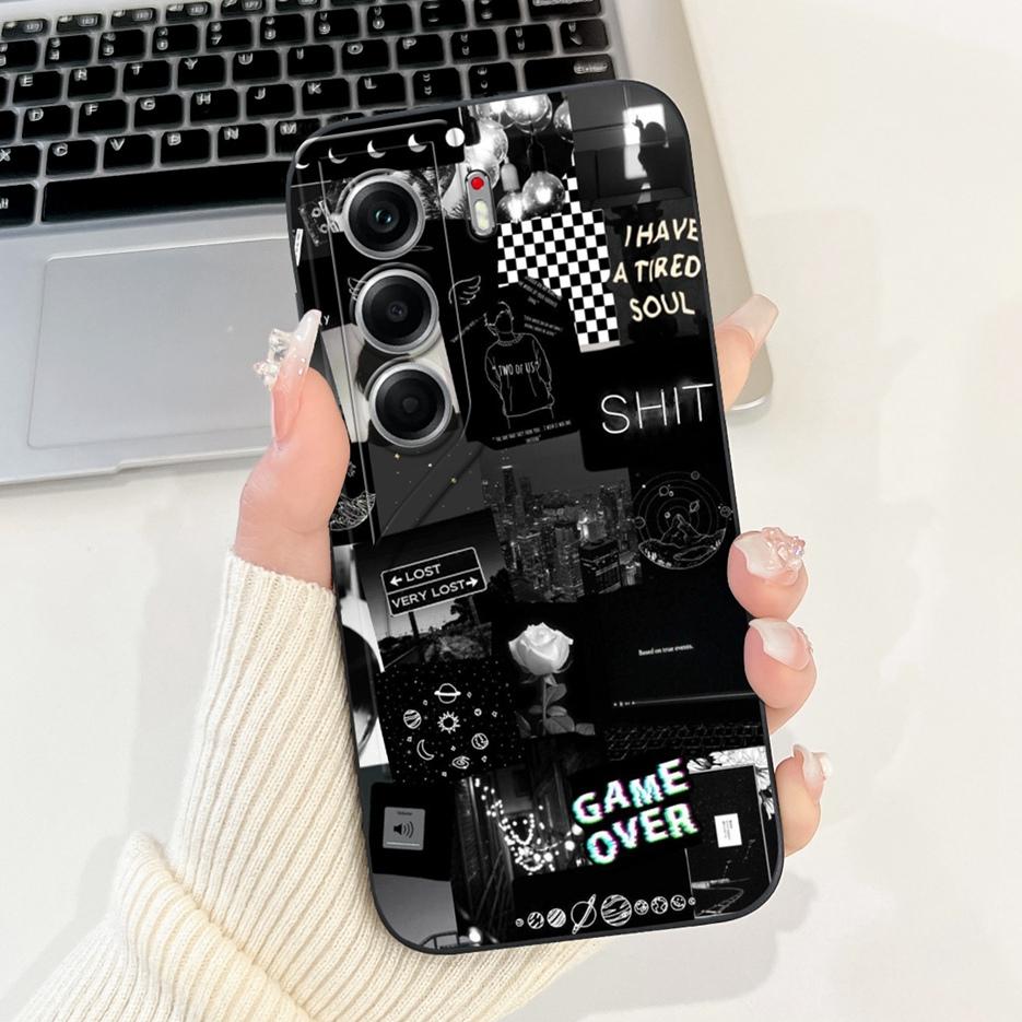 For Tecno Camon 40 Pro 4G Case CM6 Luxury Art Painted Cover Shockproof Phone Case For Tecno Camon40 Camon 40 Pro CM7 Soft Fundas