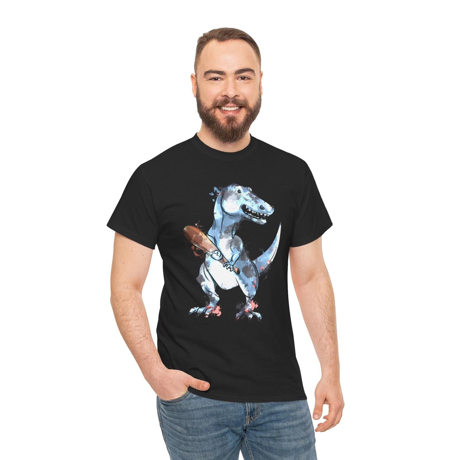 Dinosaur T-Shirt | Funny Prehistoric | T-Rex Jurassic Lover Shirt Baseball dino XL