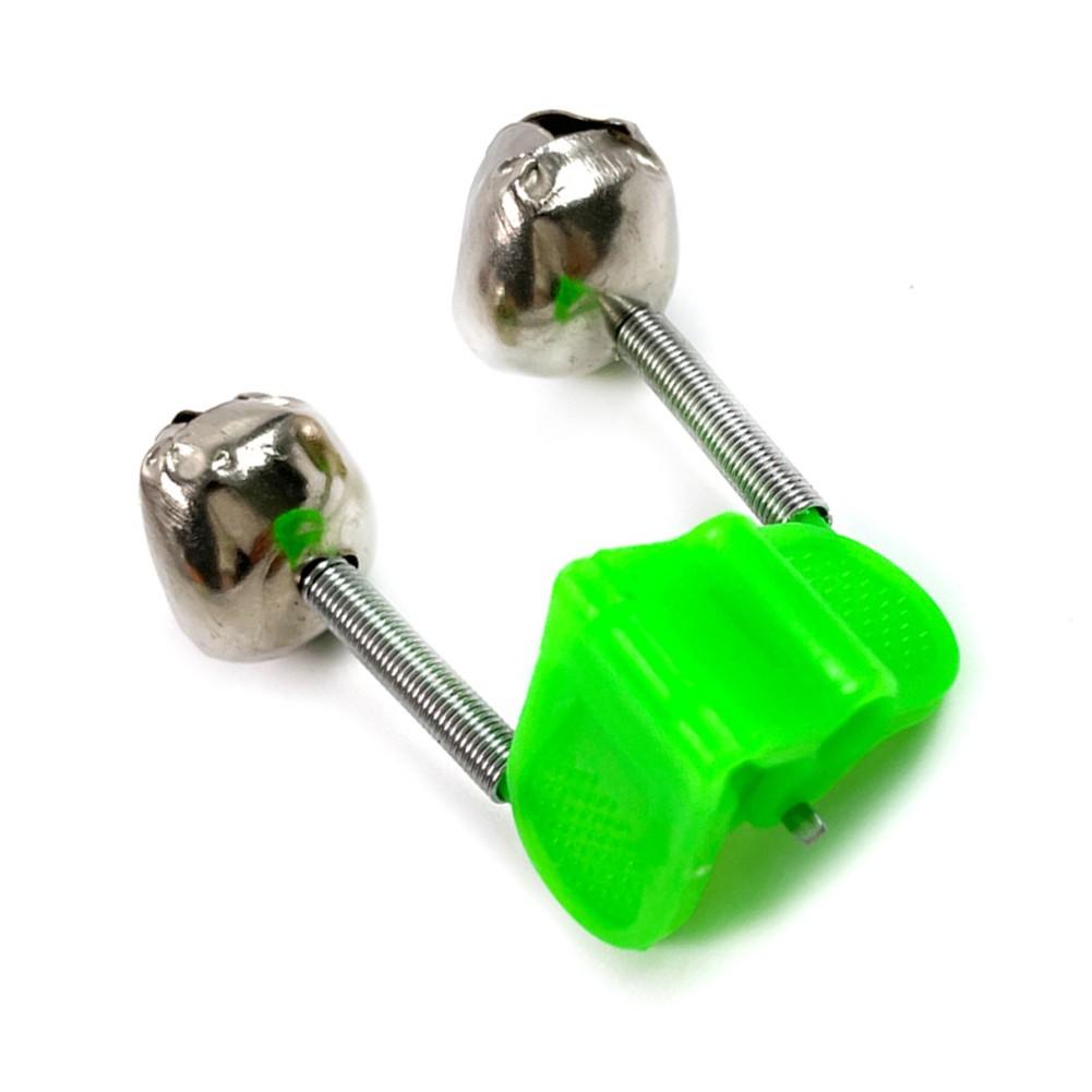 BITE ALARM Segnalatore acustico da pesca 4,5X2,5X2cm 7g Doppio campanello Verde