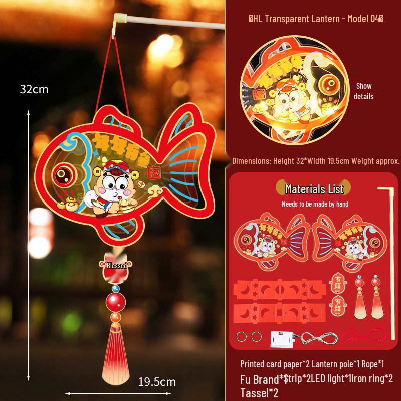 2026 Waterproof DIY Glowing Lantern Kit for Kids’ New Year Decoration