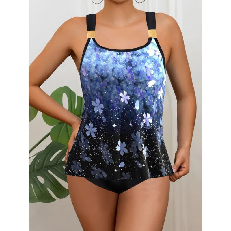 Flower Print Bikini Swimwear Swimsuit Women High Waist Bikini Push Up Bandeau Bathing Suit Female Fashion Beach Wear