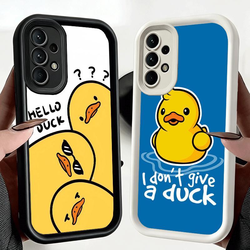 Phone Case for Samsung Galaxy A17 A16 A15 A14 A13 Funny Cute Cartoon Duck A56 A36 A26 A55 A35 A25 A54 A34 A24 A53 A33 A23 A07 A0