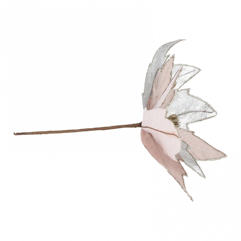 Cloth Plastic Christmas Poinsettia Cm Glitter Flower