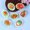 10Pcs Mixed Simulation Play Food Bread Braised Dish Resin Charms Fridge Magnets Diy Craft Toy Supplies