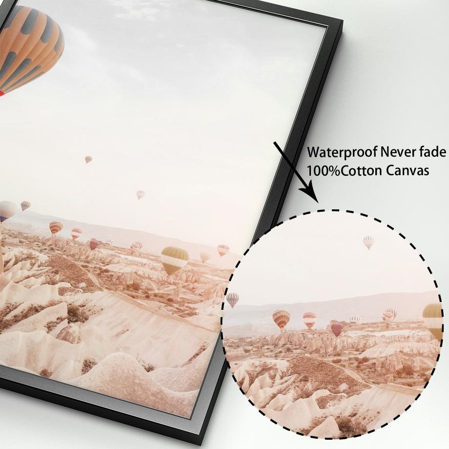 Hot Air Balloon Flower Moroccan Door Facade Monstera Wall Art Print Canvas Painting Nordic Poster Decor Pictures For Living Room