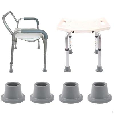 4 Pieces Replacement Feet for Shower Chair Rubber Tips Anti Slip Wear Resistant High Strength