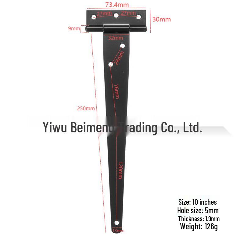 T-Hinge Shed Door Hardware: T-Type Hinge for Wooden Fence & Barn Door