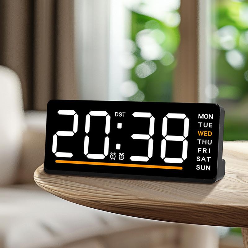 

Clock Led Digital With Loud Alarm And Week Indicator For Child Decor Bedroom Orange